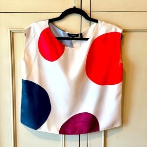Theory Polka Dot Blouse Top. Size Small.
